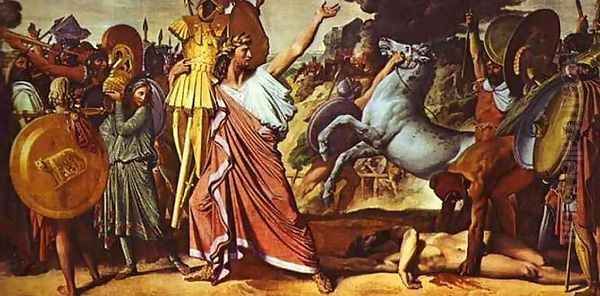 Romulus' Victory over Acron Oil Painting by Jean Auguste Dominique Ingres