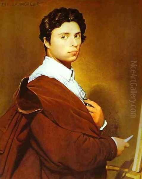 Self-Portrait at the Age of 24 Oil Painting by Jean Auguste Dominique Ingres