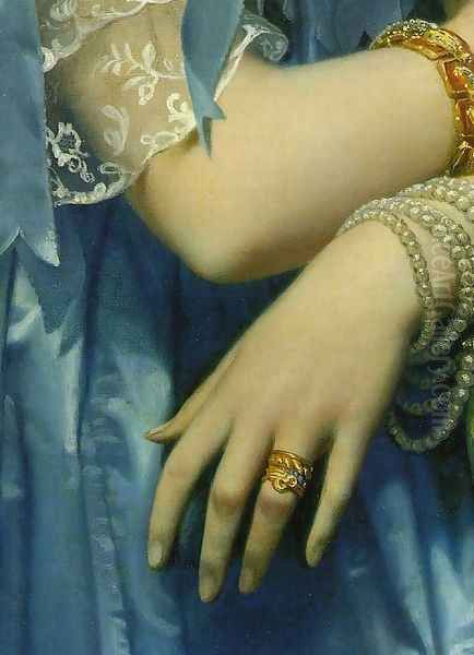 Princesse Albert de Broglie [detail ] Oil Painting by Jean Auguste Dominique Ingres