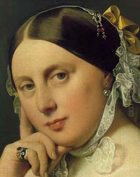 Delphine Ramel, Madame Ingres (detail 1) Oil Painting by Jean Auguste Dominique Ingres