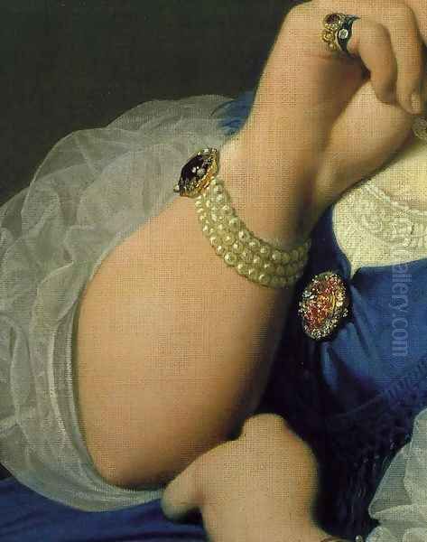 Delphine Ramel, Madame Ingres (detail 2) Oil Painting by Jean Auguste Dominique Ingres