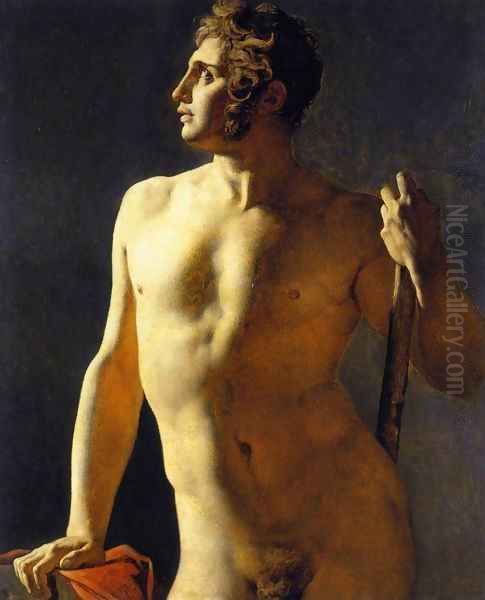 Study of a Male Nude 2 Oil Painting by Jean Auguste Dominique Ingres