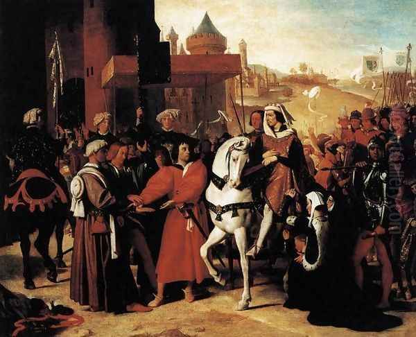 The Entry of the Future Charles V into Paris in 1358 Oil Painting by Jean Auguste Dominique Ingres