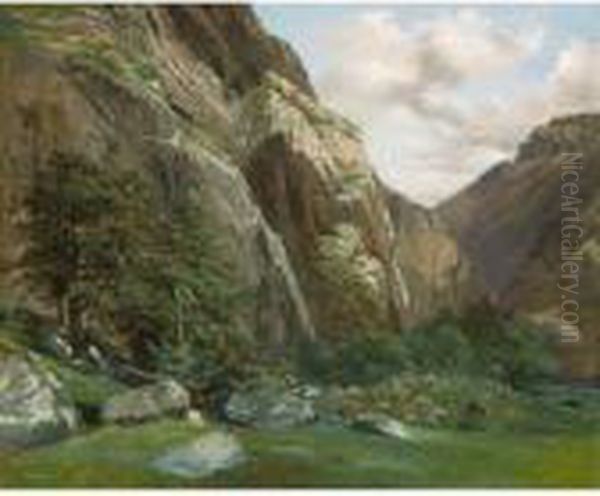 Lauterbrunnen Oil Painting by Alexandre Calame