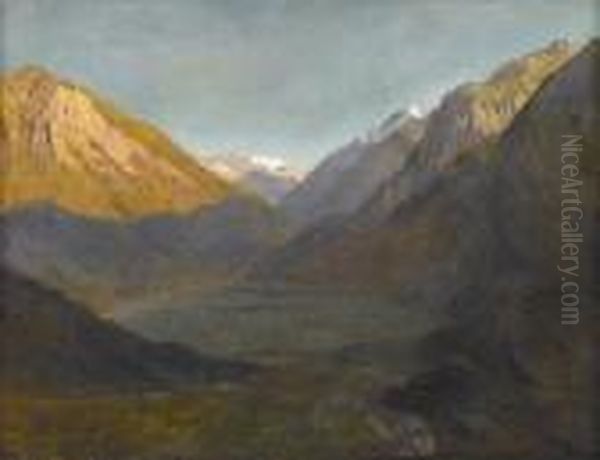 An Der Grimsel. Oil Painting by Alexandre Calame