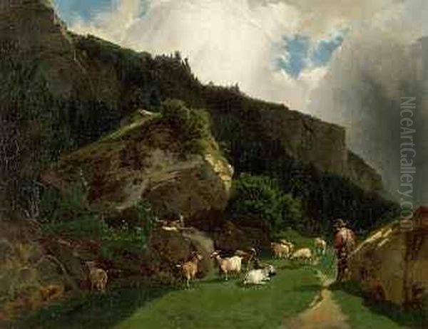 Zugeschrieben Oil Painting by Alexandre Calame