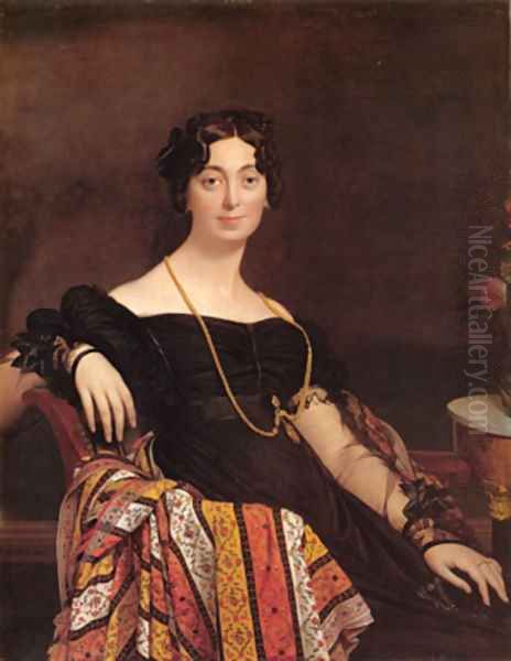 Madame Jacques Louis Leblanc Oil Painting by Jean Auguste Dominique Ingres