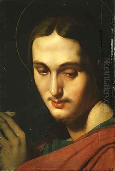 Head of Saint John the Evangelist 1818 Oil Painting by Jean Auguste Dominique Ingres