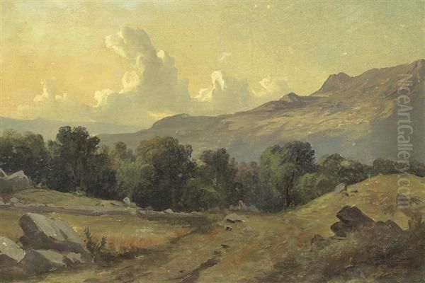 Gebirgslandschaft. Oil Painting by Alexandre Calame