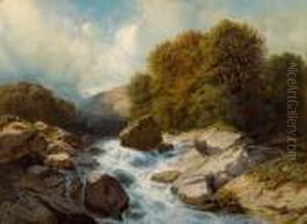 Wildbach. by Alexandre Calame