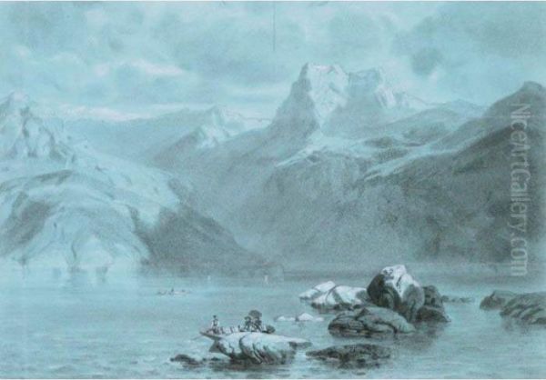 Le Lac Des Quatre-cantons Oil Painting by Alexandre Calame