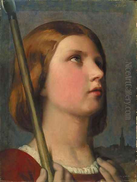 Tete de Jeanne d'Arc en extase Oil Painting by Jean Auguste Dominique Ingres