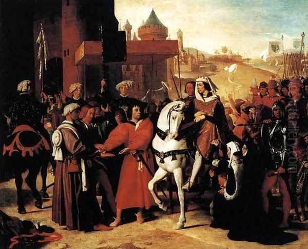 The Entry of the Future Charles V into Paris in 1358 2 Oil Painting by Jean Auguste Dominique Ingres