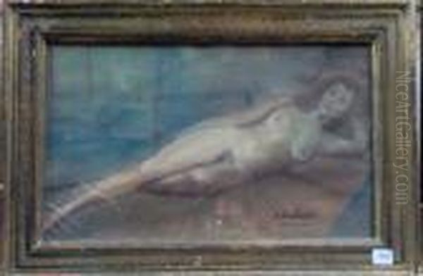 Nu De Femme Allongee Oil Painting by Antoine Calbet