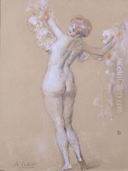 La Danseuse Nue Debout Oil Painting by Antoine Calbet