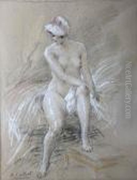 Jeune Femme Au Lever Oil Painting by Antoine Calbet