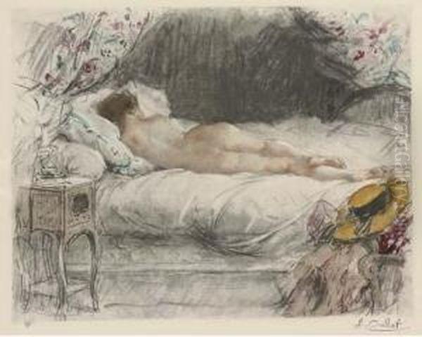 A Pair Of Sleeping Nudes Oil Painting by Antoine Calbet