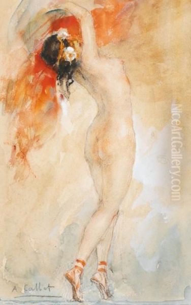 Nu De Femme Oil Painting by Antoine Calbet