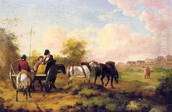 Going to Market 1785 Oil Painting by Julius Caesar Ibbetson