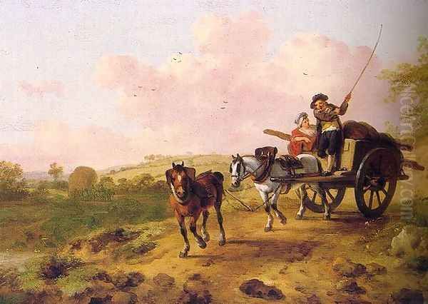 Returning from Market 1785 Oil Painting by Julius Caesar Ibbetson