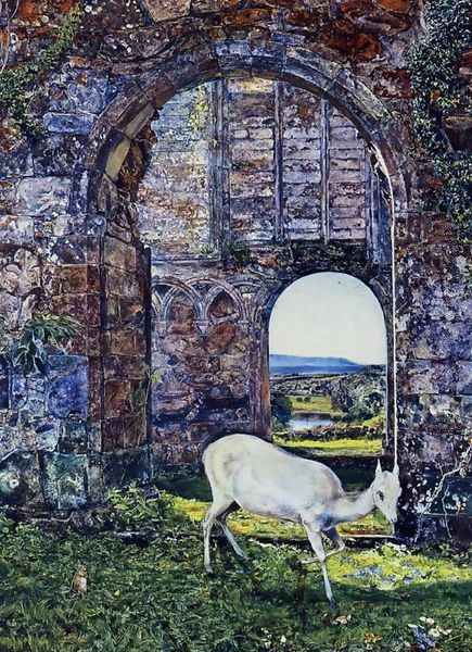 At Bolton (The White Doe of Rylstone) Oil Painting by John William Inchbold