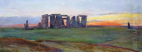 Stonehenge Oil Painting by John William Inchbold