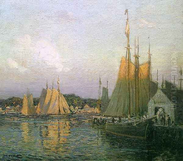 Evening in the Harbor 1910 Oil Painting by Wilson Henry Irvine