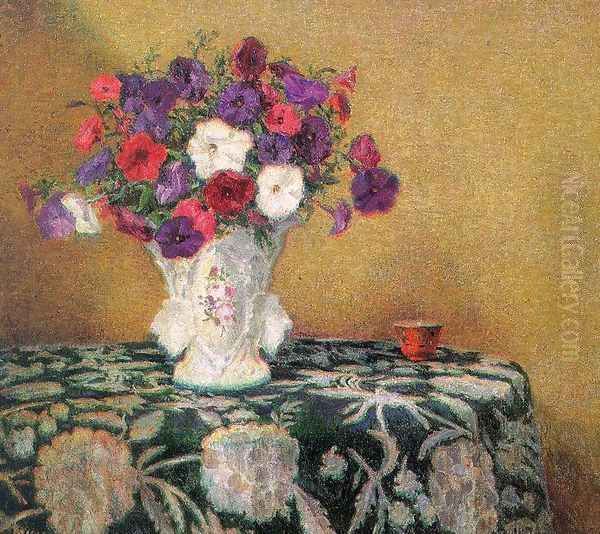 Still Life with Petunias 1932 Oil Painting by Wilson Henry Irvine