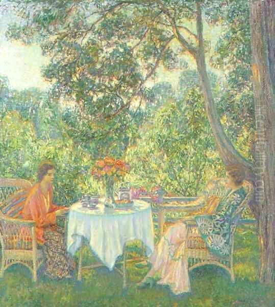 Teatime (Lois and Betty-June) Oil Painting by Wilson Henry Irvine