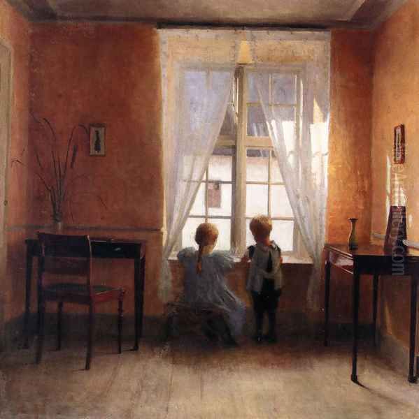 Ved Vinduet (At the Window) Oil Painting by Peter Vilhelm Ilsted