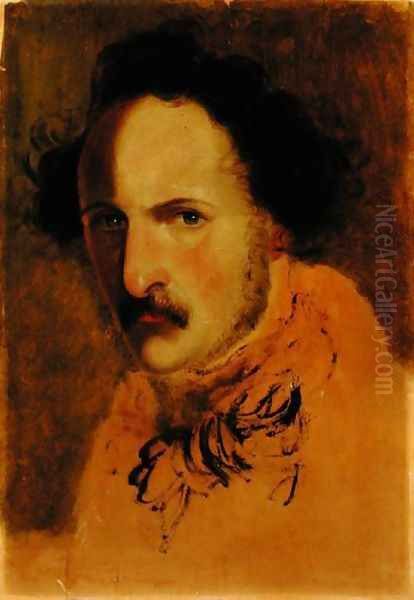 Portrait of Gaetano Donizetti 1797-1848 Oil Painting by Girolamo Induno