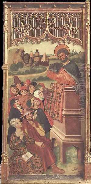 Saint Preaching 1455 Oil Painting by Jorge Ingles