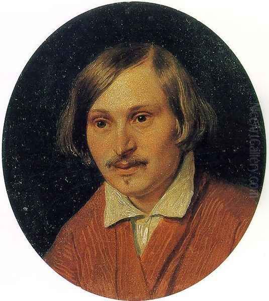 Portrait of Nikolai Gogol 1841 Oil Painting by Alexander Ivanov