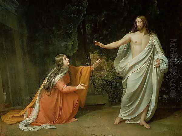 The Appearance of Christ to Mary Magdalene Oil Painting by Alexander Ivanov