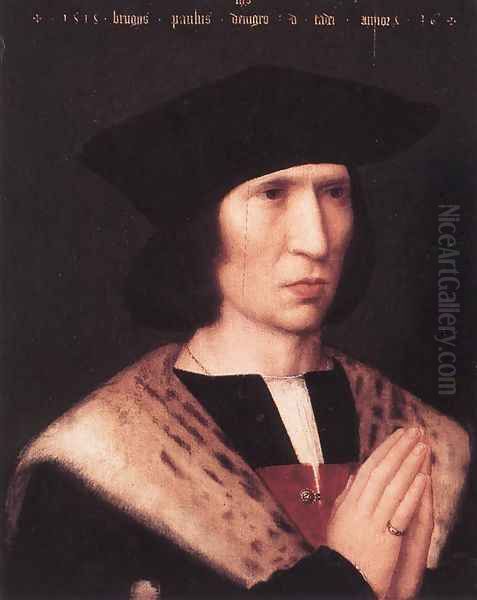 Portrait of Paulus de Nigro 1518 Oil Painting by Adriaen Isenbrandt (Ysenbrandt)