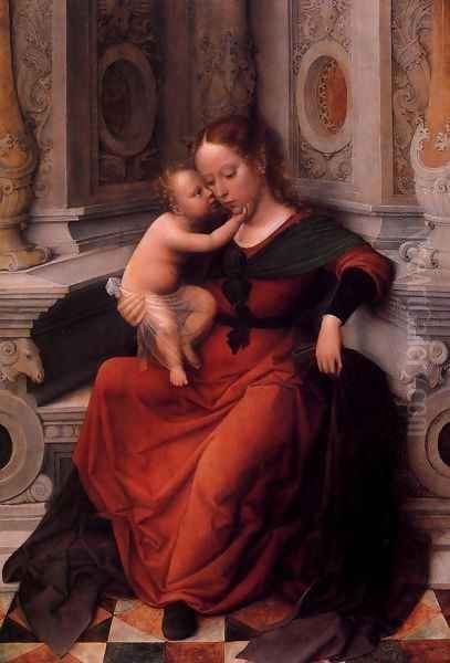 Virgin and Child Oil Painting by Adriaen Isenbrandt (Ysenbrandt)