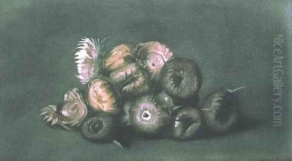 Still Life of Dried Flowers Oil Painting by Peder Vilhelm Ilsted