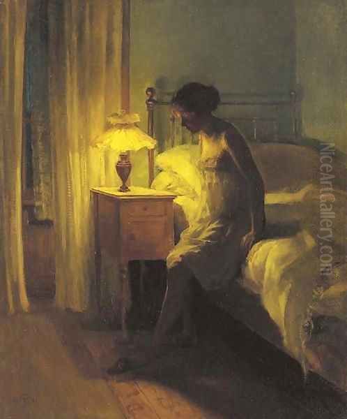 In the Bedroom Oil Painting by Peder Vilhelm Ilsted