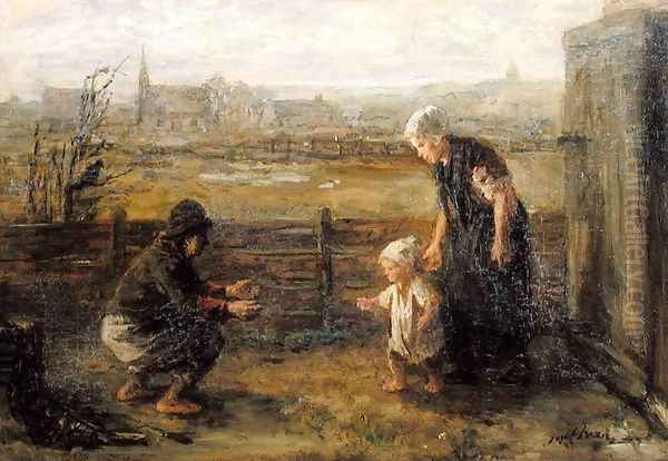 First Steps Oil Painting by Jozef Israels