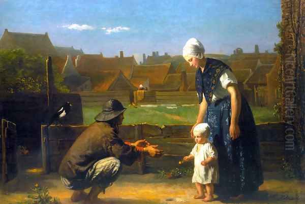 The First Step Oil Painting by Jozef Israels