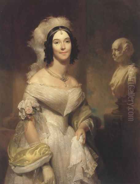 Angelica Singleton Van Buren 1842 Oil Painting by Henry Inman