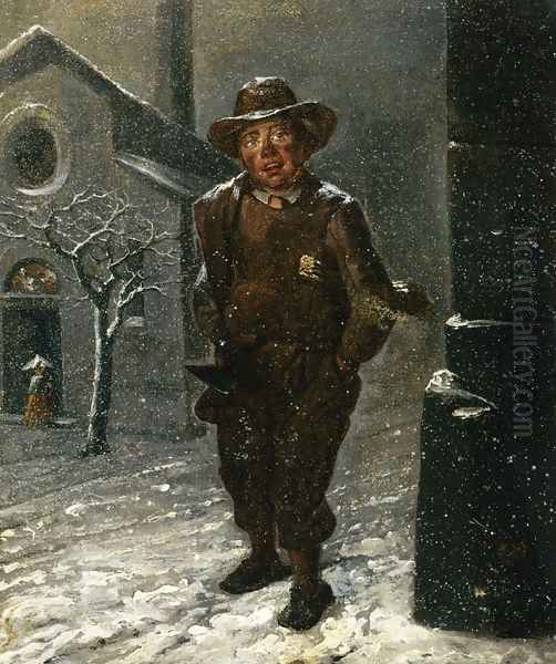 The Chimney Sweep Oil Painting by Angelo Inganni