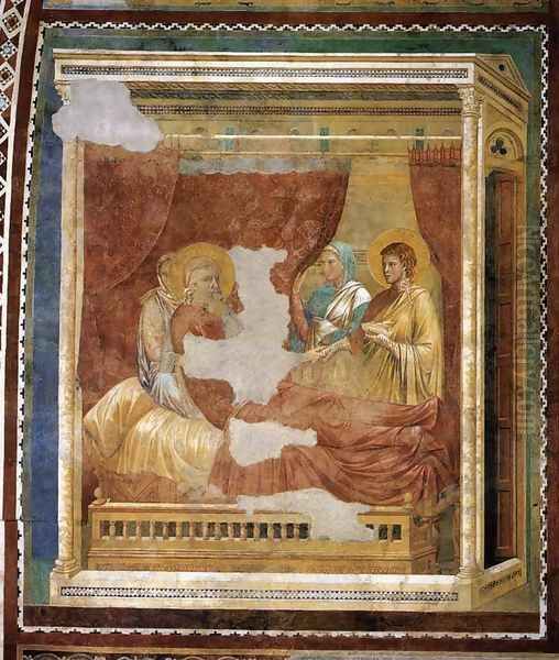 Scenes from the Old Testament- Isaac Blessing Jacob 1290s Oil Painting by Master of the Isaac Stories