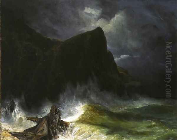 The Storm Oil Painting by Eugene Isabey