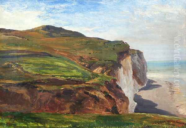 Normandy cliffs Oil Painting by Eugene Isabey