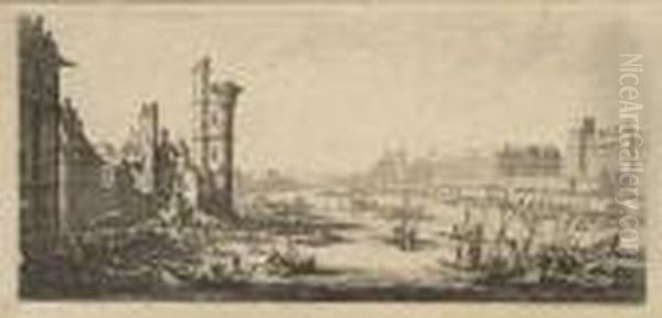 Vue Du Louvre Oil Painting by Jacques Callot