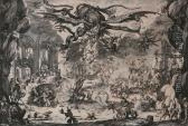 La Tentation De St.antoine Oil Painting by Jacques Callot