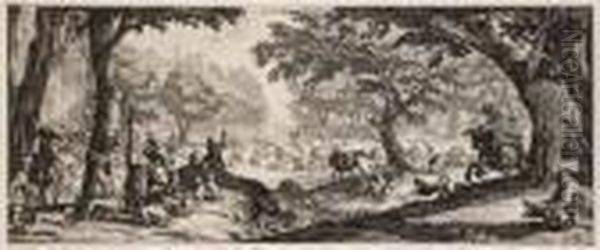 La Grande Chasse Oil Painting by Jacques Callot