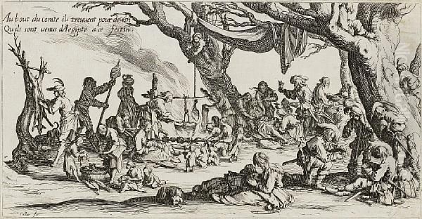 Les Bohemiens Oil Painting by Jacques Callot