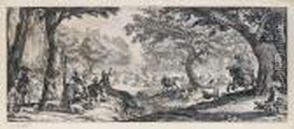 La Grande Chasse Oil Painting by Jacques Callot